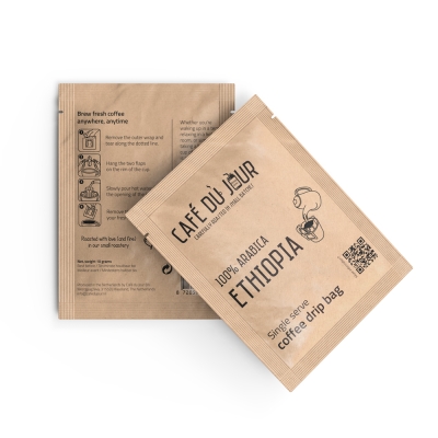 100 % arabica Etiopija - Vrečka za kavo s kapljicami za enkratno serviranje - 1 kos