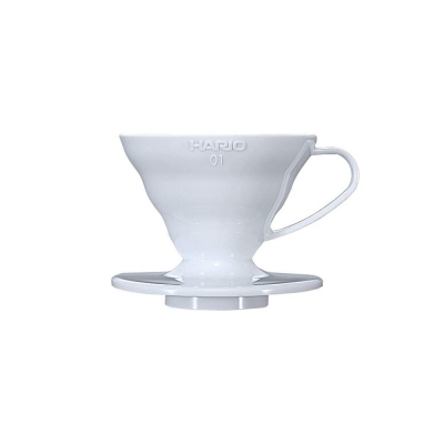 Hario V60 dripper - plastika bela velikost 01
